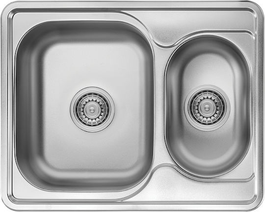 Kuchinox Drop-In Мивка Inox Четкан Ш63xД50см Сребрист
