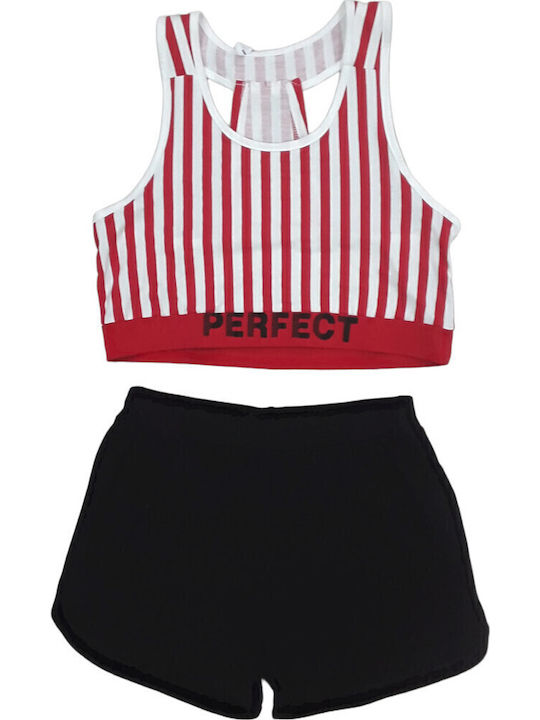 Nek Kids Wear Kids Clothing Set with Shorts Perfect Red 2 Pieces