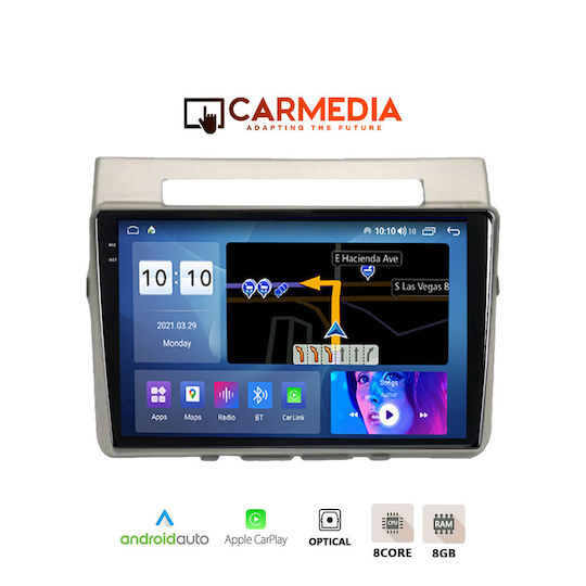 Carmedia Car Audio System for Toyota Corolla Verso 2004-2009 (Bluetooth/USB/AUX/WiFi/GPS/Apple-Carplay/Android-Auto) with Touch Screen 9.5"