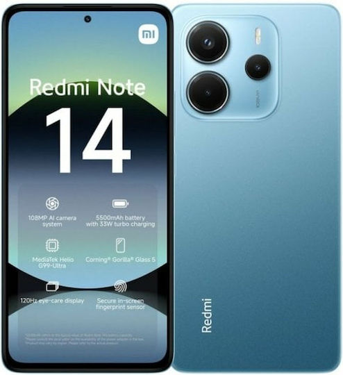 Xiaomi Redmi Note 14 4G Dual SIM (8GB/256GB) Ocean Blue