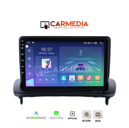 Carmedia Автомобилна Аудио Система (Блутут/USB/AUX/WiFi/GPS/Apple-Carplay/Android-Auto) с Тъчскрийн 9.5"