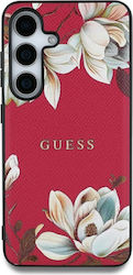 Guess Grained Printed Flower Pattern Fuchsia (Galaxy S25 Ultra)