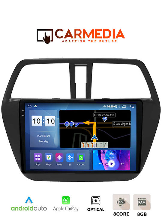 Carmedia Автомобилна Аудио Система (Блутут/USB/AUX/WiFi/GPS/Apple-Carplay/Android-Auto) с Тъчскрийн 9.5"