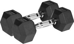 Hexagonal Rubber Dumbbell 1 x 4kg