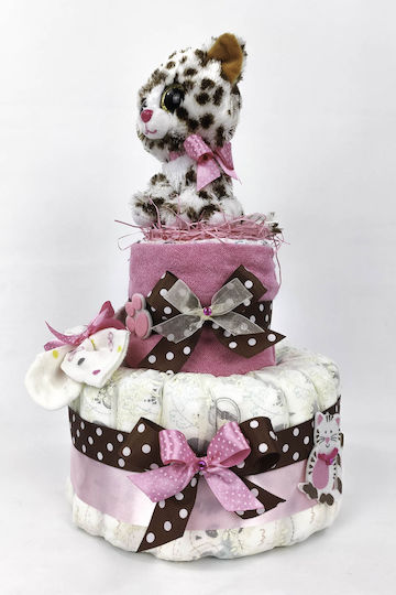 Dama Koupa Handmade Diaper Cake pentru Fetiță