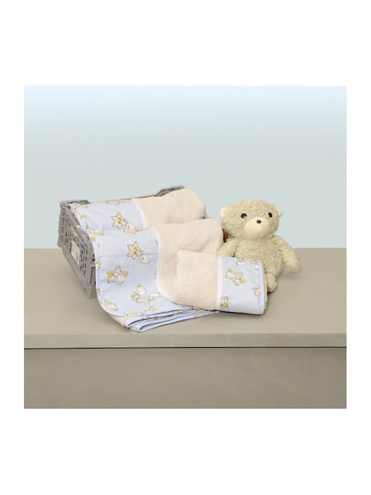Oliver Baby Σετ Πετσέτες Εμπριμέ 2 Τεμ Σχεδιο 211 100% Βαμβάκι 450 Γρμ Τμ 30χ50 70χ120 Ελληνικής Ραφής