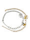 Women's Bracelet Set for Couples with design Heart made of Steel Gold Plated