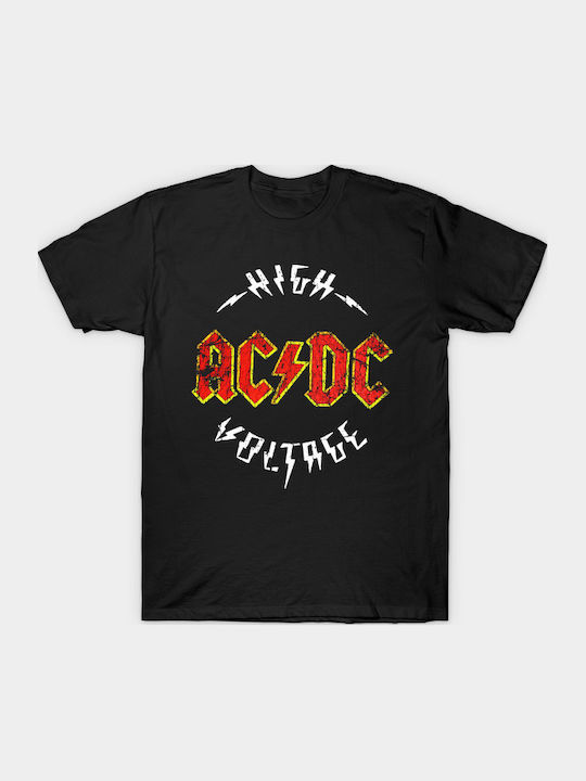GPclothes High Voltage Tricou AC/DC Negru