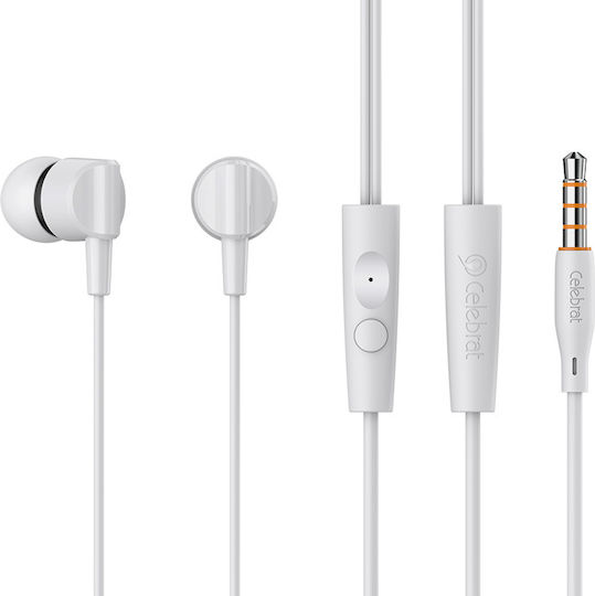 Celebrat G35-WH In-ear Handsfree Headphones with Connector 3.5mm White