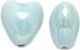 Ceramic Heart Bead Light Blue 13x11mm 15pcs