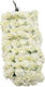 Elfenbeinfarbene Papierblumen 8cm 24 Stück/2 Bündel