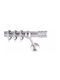 Frans Metallic Curtain Pole Bar Strass Single 160cm Nickel Satin
