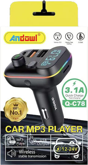 Andowl FM Transmitter Αυτοκινήτου με USB