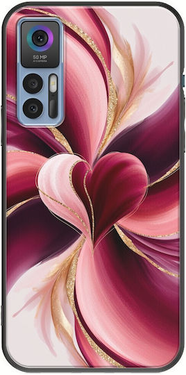 Абстрактен акварелен калъф за Свети Валентин за Tcl 30 30 5g 30+ черен TPU черен силикон