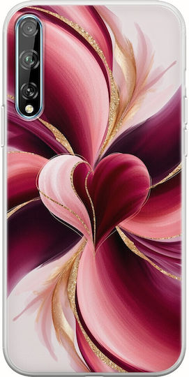 Valentine's Day Abstract Watercolor Love Huawei P Smart S Flexible TPU Transparent Silicone Case