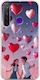 Θήκη Valentine's Day Heart Balloons In Sky Realme 5 Pro Flexible Tpu Διάφανη Σιλικόνη