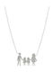 Tasoulis Jewellery Collection Halskette Familie aus Weißgold 9 K