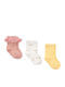 Little Dutch Παιδικές Κάλτσες Pink, White, Yellow 3 Ζευγάρια