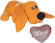 ToyMarkt Plush Dog Orange for 3+ Years 20 cm