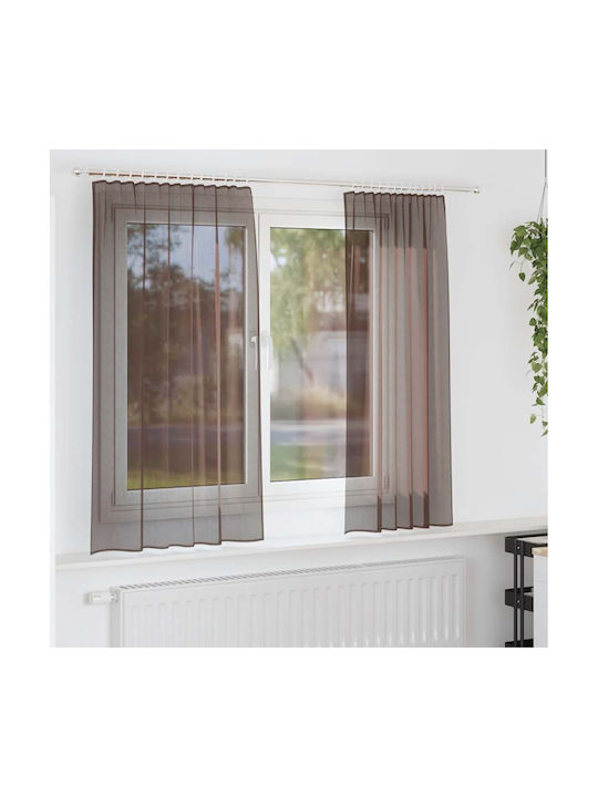 vidaXL Curtain Window Brown 140x140cm