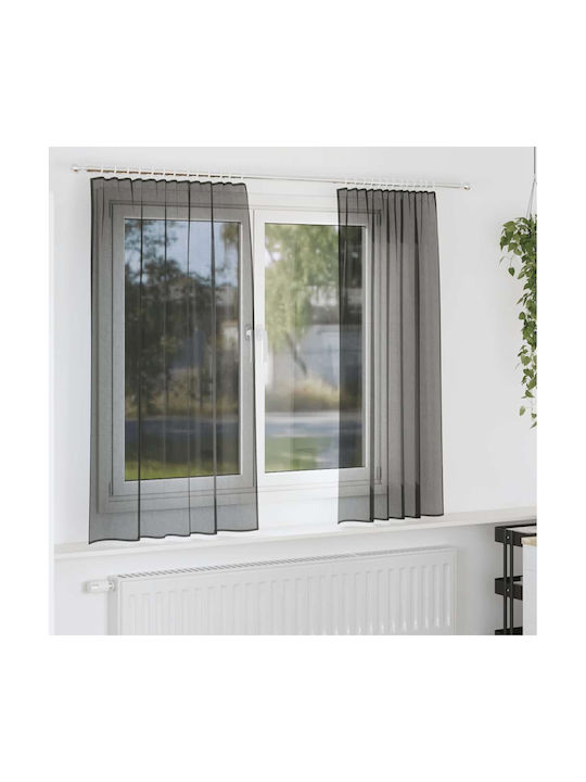 vidaXL Curtain Window Black 140x175cm