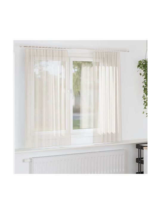 vidaXL Curtain Window Beige 140x140cm