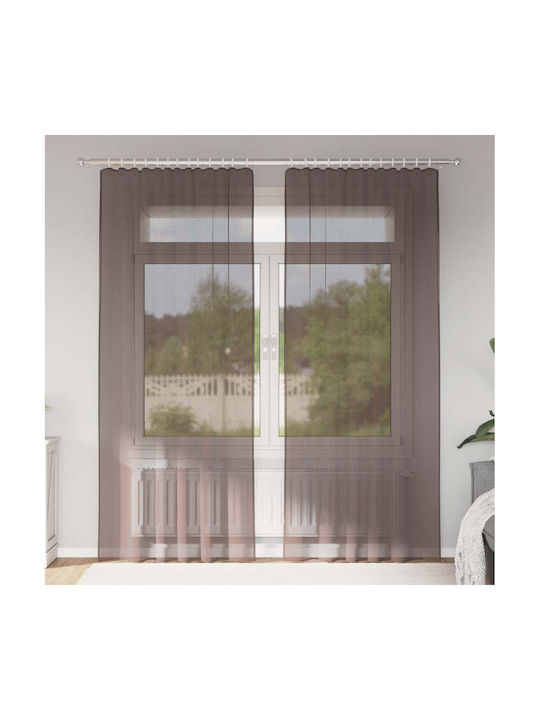 vidaXL Curtain Window Brown 140x245cm