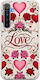 Valentine's Day Vintage Love Blooms Realme 6 Pro Flexible TPU Transparent Silicone Case
