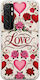 Valentinstag Vintage Love Blooms Xiaomi Mi Note 10 Lite Flexible TPU Transparente Silikonhülle