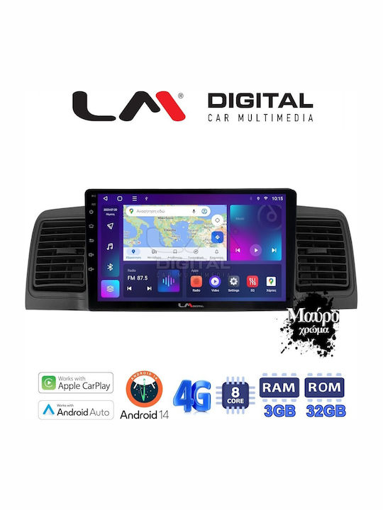 LM Digital Ηχοσύστημα Αυτοκινήτου για Toyota Corolla 2000-2007 (Bluetooth/USB/WiFi/GPS/Apple-Carplay/Android-Auto)