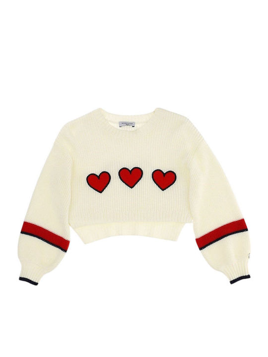 Kinderpullover Langarm Ecru