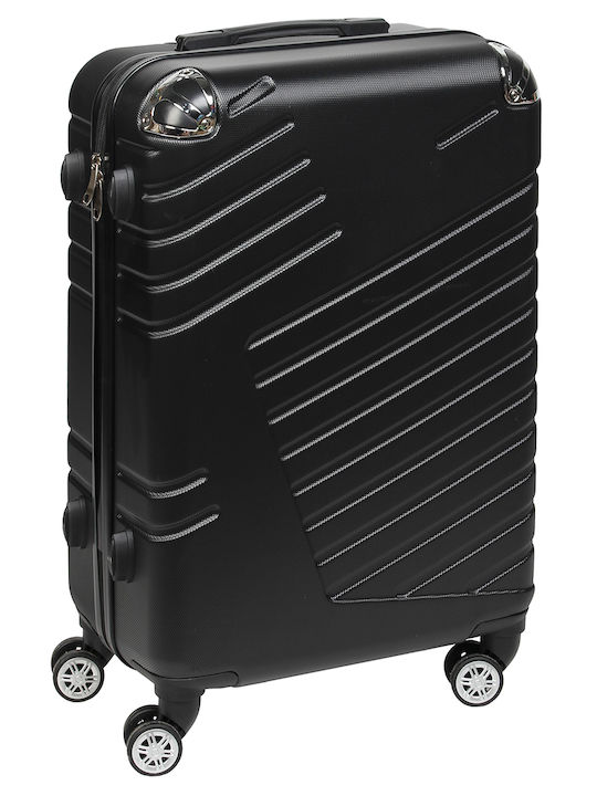 Keskor Medium Hard Black Suitcase with 4 Wheels Height 64cm