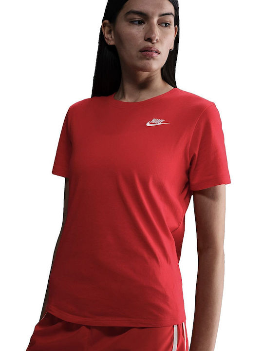 nike red t shirt womens