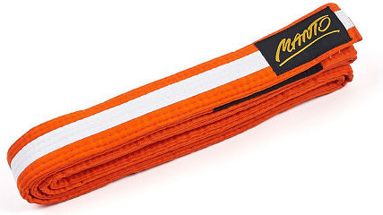 Manto Centură Jiu-Jitsu Portocalie și Albă