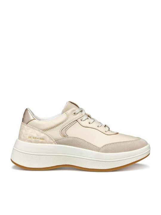 Geox Spherica Γυναικεία Ανατομικά Sneakers Μπεζ
