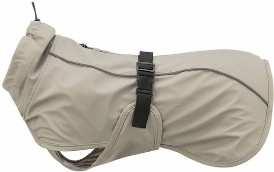 Beige Waterproof Dog Coat with 45cm Back Length