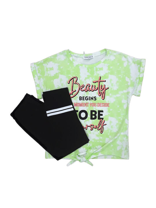 Evita Kids Set with Leggings Green 2 Pieces