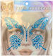 Face Gems Αυτοκόλλητα Προσώπου Πεταλούδα 17x17cm Γαλάζιο