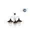 GloboStar Blazeo Hängelampe Schwarz Glocke mit Fassung E27 40x40x40cm.