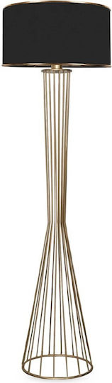 GloboStar Nova Stehleuchte H155xB38cm. mit Fassung für Lampe E27 Gold