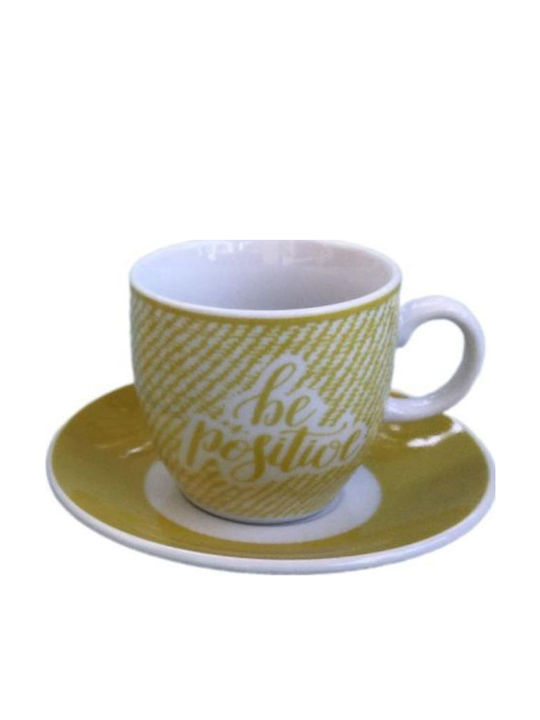 Max Home Set of Cups Coffee Porcelain Brown 6pcs