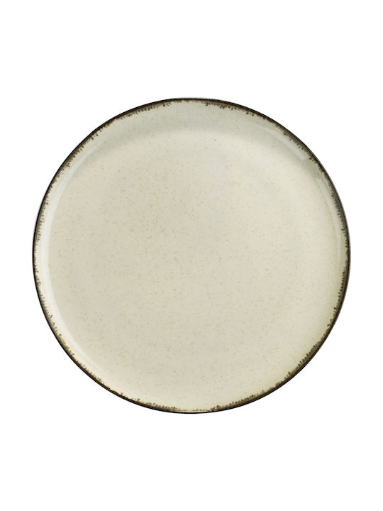 Kutahya Porselen Plate Shallow made of Porcelain Beige with Diameter 24cm