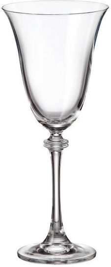 Crystal Bohemia Set of Glasses Water made of Crystal Stemmed 250ml 6pcs