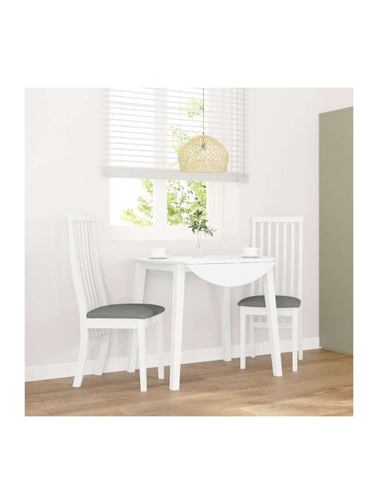 Dining Room Wooden Chair White 41x48.5x101cm 2pcs
