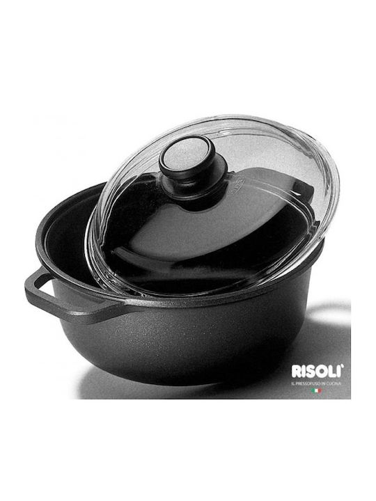 Risoli Blackplus Deep Pot made of Cast Aluminum 32cm