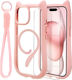 Erbord Back Cover Plastic / Silicon 0.3mm cu Curea Roz (iPhone 13)