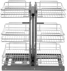 Organizator de colț pentru bucătărie cu 3 niveluri, cromat, Vevor Mjsnldgg3c25uta9dv0 Organizator de colț pentru bucătărie cu 3 niveluri, cromat, Vevor Mjsnldgg3c25uta9dv0