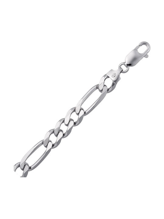 VTJ Ασημένια Chunky Αλυσίδα Λαιμού Φαρδιά Πάχους 8.3mm και Μήκους 70cm