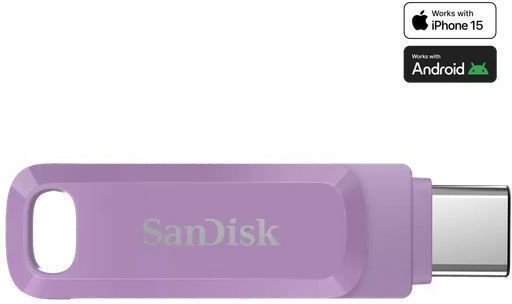 Sandisk Ultra Dual Drive Go 128GB USB 3.2 Стик с връзка USB-C & USB-A Лилав