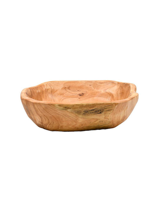 Fylliana Willow Bol Decorativ Lemn Maro 34x10cm 1buc